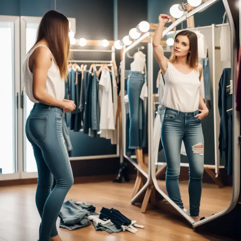 Visual representation of "try on" - To put on a piece of clothing to see if it fits and looks nice