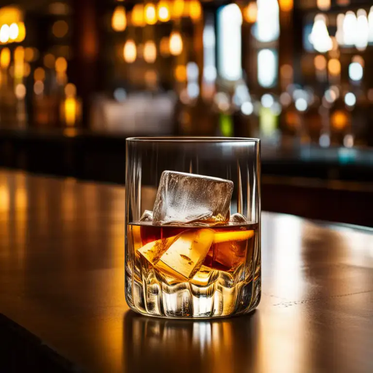 Visual representation of "straight up" - An alcoholic drink served without any water, ice, or other mixer