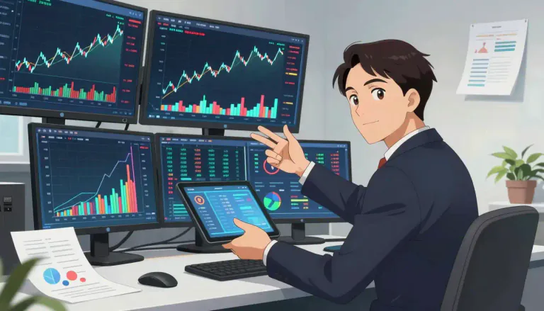 Visual representation of "stockbroker" - A person who buys and sells shares and other securities for clients, usually for a commission.
