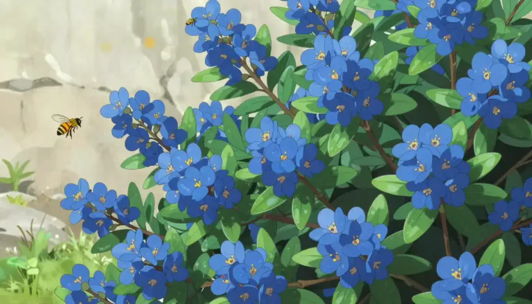 Visual representation of "ceanothus" - A type of shrub or small tree that produces blue flowers, native to North America.