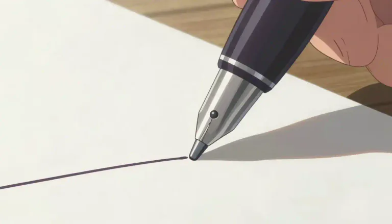 Visual representation of "rollerball" - A type of pen that uses a rolling ball to disperse ink.