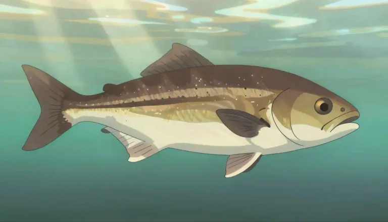 Visual representation of "cobia" - A type of large, edible fish found in warm waters, known for its firm, white flesh and often sought after by fishermen.