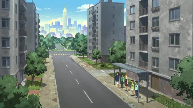 Visual representation of "banlieue" - An outlying district of a city, especially a suburb that is often subject to social problems.