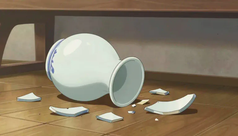 Visual representation of "frangible" - Capable of being broken easily.