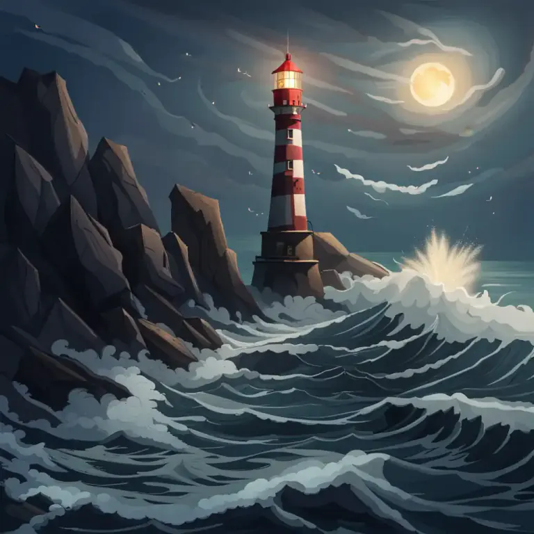 Visual representation of "lantern" - A device used in lighthouses or signal buoys to give light to ships.