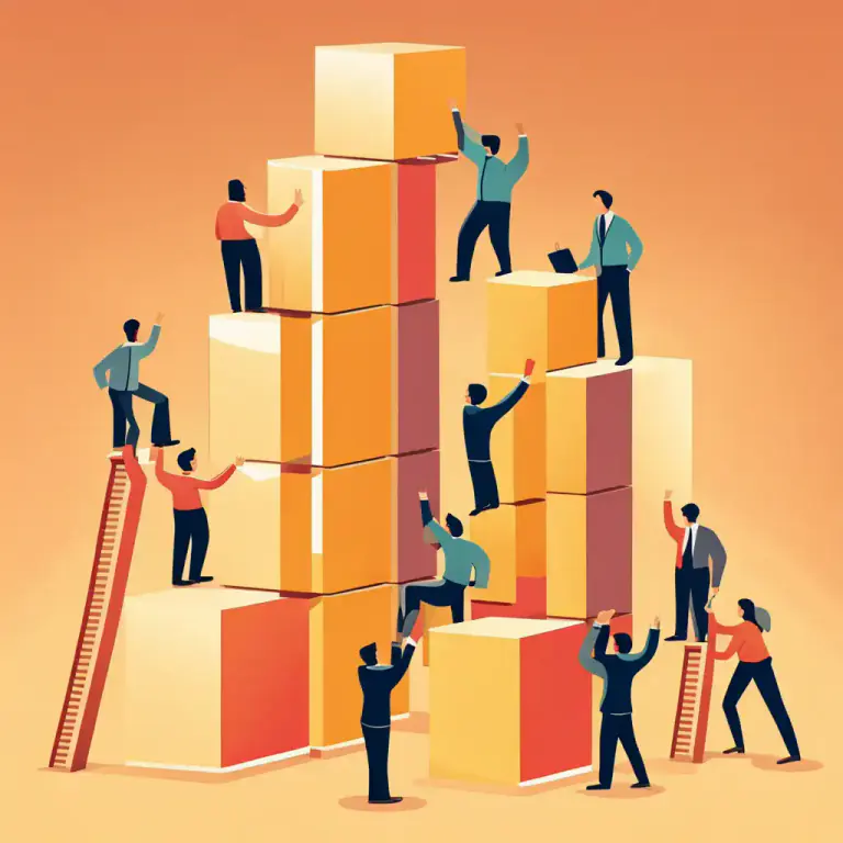 Visual representation of "accumulative" - Relating to or characterized by accumulation, especially of knowledge or experience