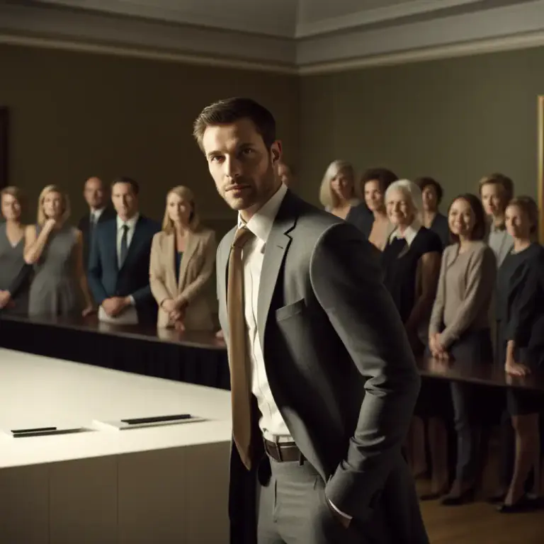 Visual representation of "go before" - To appear or be presented to a person, group, organization, etc., especially in a formal situation, such as a court of law