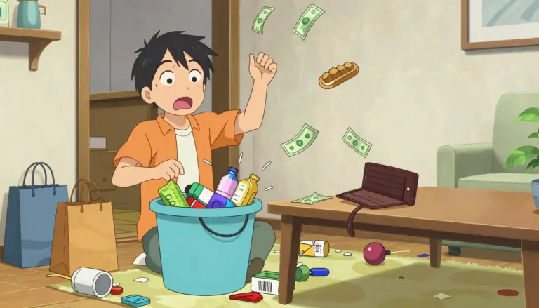 Visual representation of "waster" - Someone who uses or spends too much of something without thought