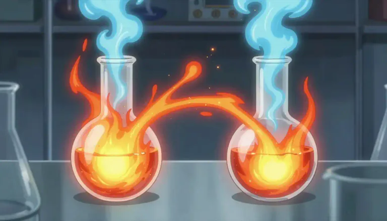 Visual representation of "thermochemical" - Relating to the heat changes that happen during chemical reactions.