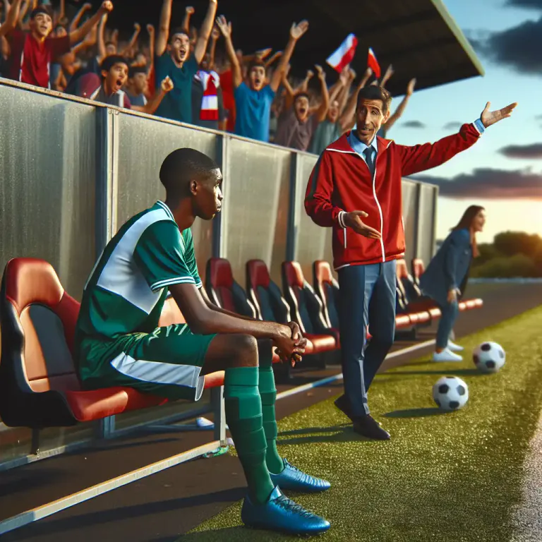 Visual representation of "bench" - To take out of a game or activity, often because of a mistake or bad behavior