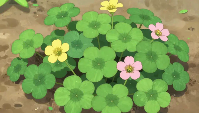 Visual representation of "oxalis" - A genus of plants in the family Oxalidaceae, commonly known as wood sorrels. They typically have clover-like leaves and small flowers.
