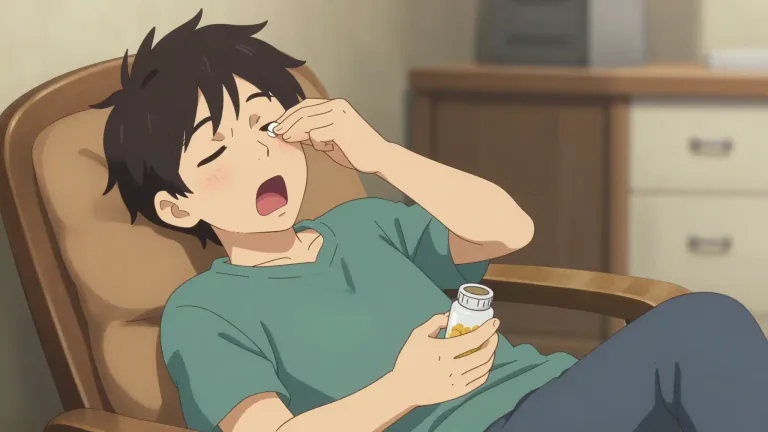 Visual representation of "drowsiness" - A state of feeling sleepy or tired