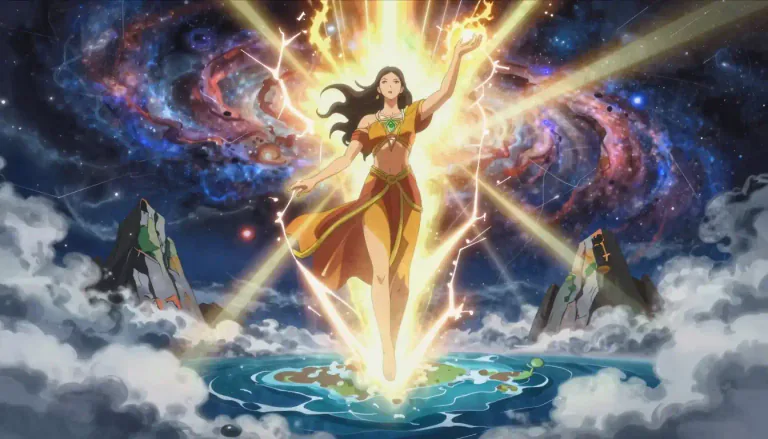 Visual representation of "almighty" - Having unlimited power or control.