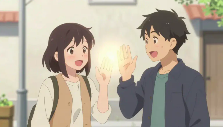 Visual representation of "hello" - A greeting or expression of goodwill