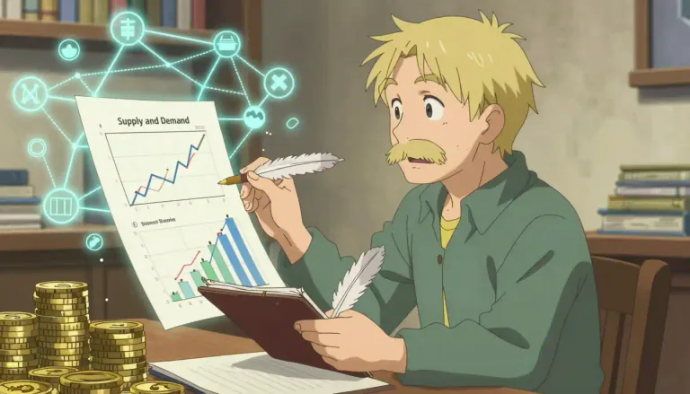 Visual representation of "economist" - A person who studies or has expertise in the science of economics.