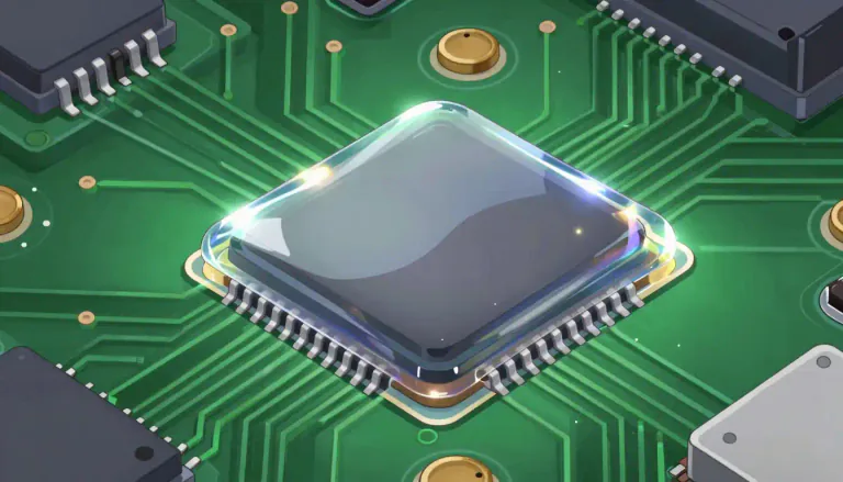 Visual representation of "silicone" - A material used in electronics and computing, particularly in making components and devices.