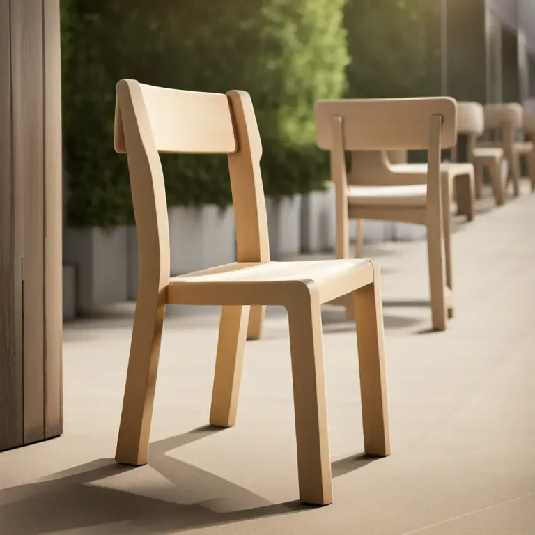 Visual representation of "casual" - Wooden and designed only for light use