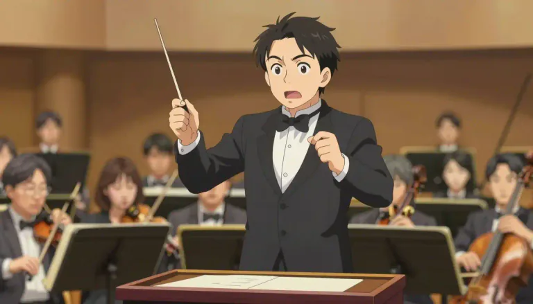 Visual representation of "maestro" - A person who is a master artist or performer, especially in music.
