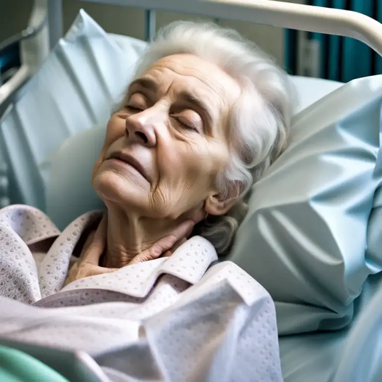 Visual representation of "at death’s door" - Very sick and near death