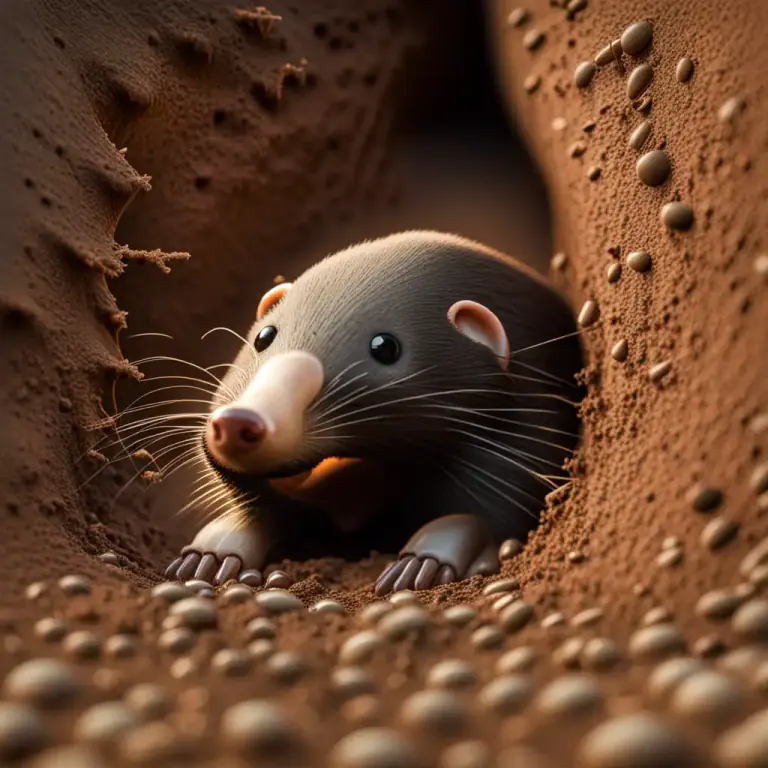 Visual representation of "burrow" - Dig a hole or tunnel, especially to use as a dwelling.