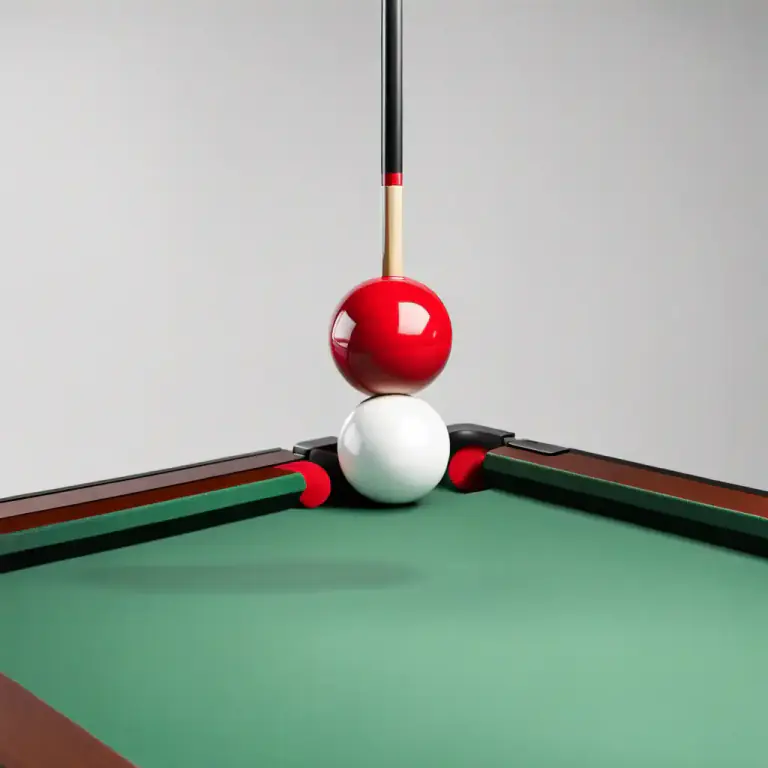 Visual representation of "cannon" - In billiards, hitting the player's own ball so it then hits another ball