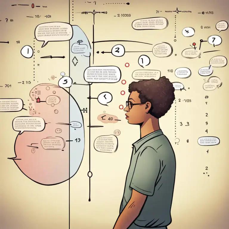 Visual representation of "in retrospect" - When you think about a past situation or event and understand something new about it.