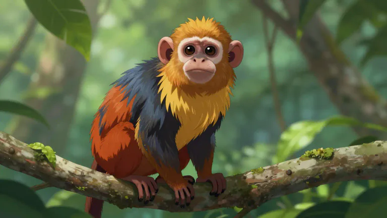 Visual representation of "tamarin" - A member of the New World monkeys, characterized by its small size and often vibrant fur.