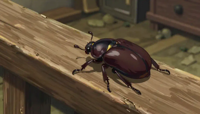 Visual representation of "deathwatch" - A type of beetle known for its clicking sound, which is often associated with death.