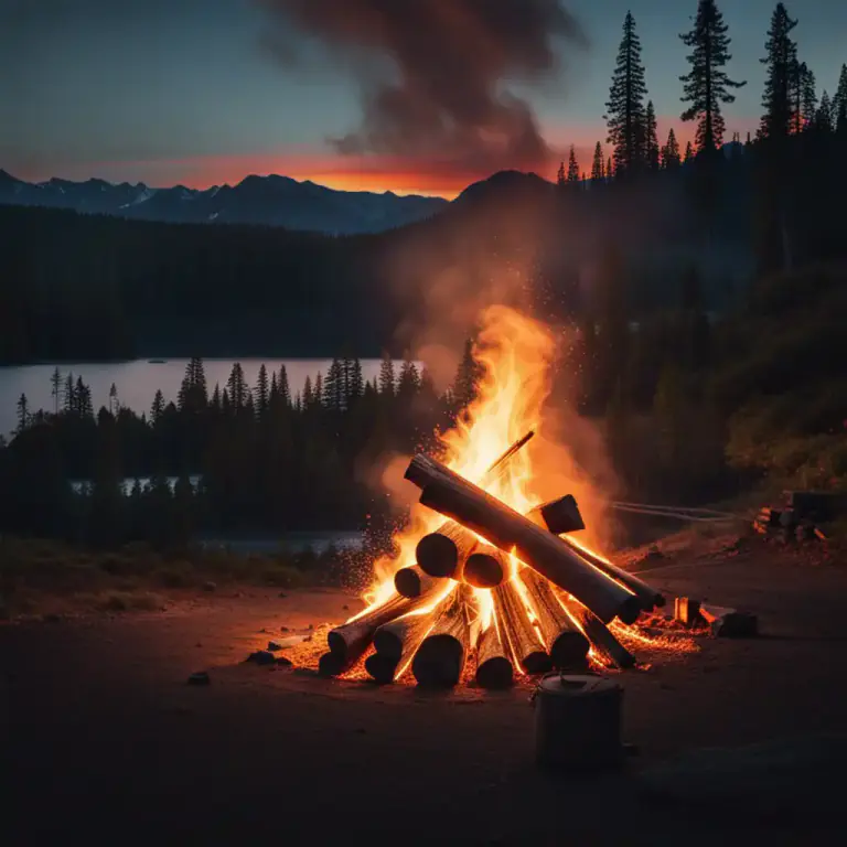 Visual representation of "blaze up" - To start burning strongly and brightly.