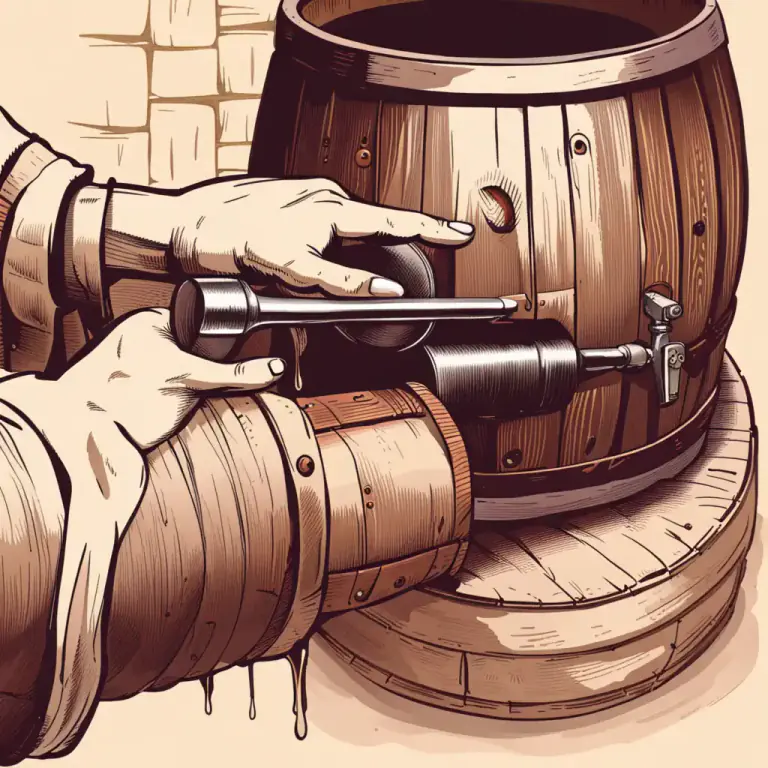 Visual representation of "thief" - A tool for tapping casks