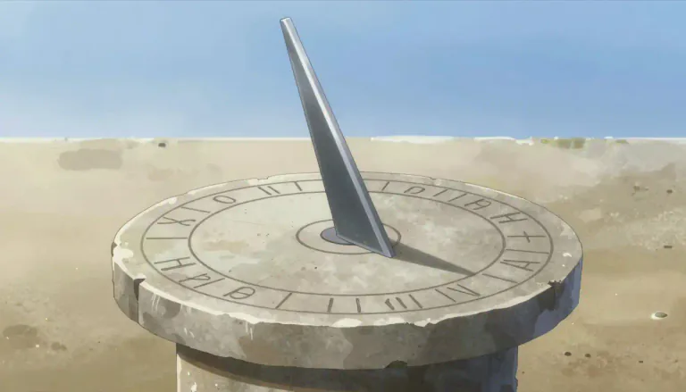 Visual representation of "gnomon" - A gnomon is the part of a sundial that is used to cast a shadow, helping to indicate the time.