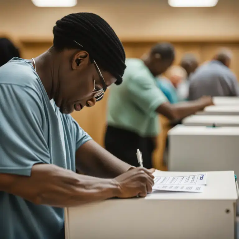Visual representation of "write in" - In an election, to vote for a candidate by writing his or her name on the ballot, rather than selecting from the given candidates.