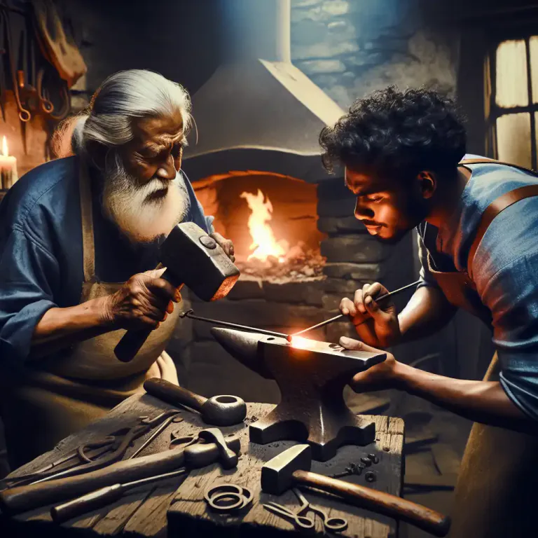 Visual representation of "handicraft" - A trade requiring manual skills