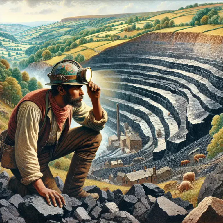 Visual representation of "seamed" - Marked with a geological seam, like mineral deposits (often used in the context of mining)
