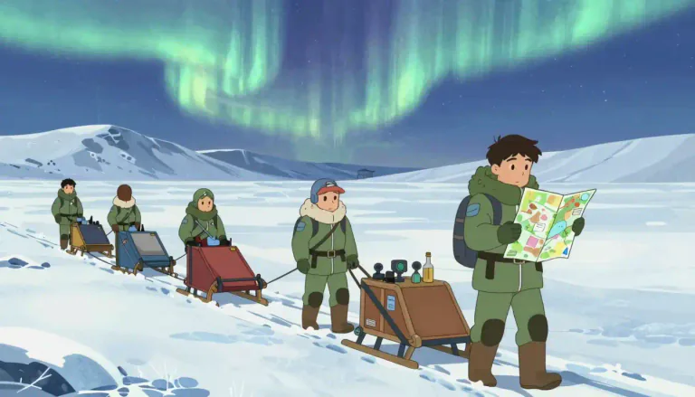 Visual representation of "expedition" - A journey or trip done for a specific purpose
