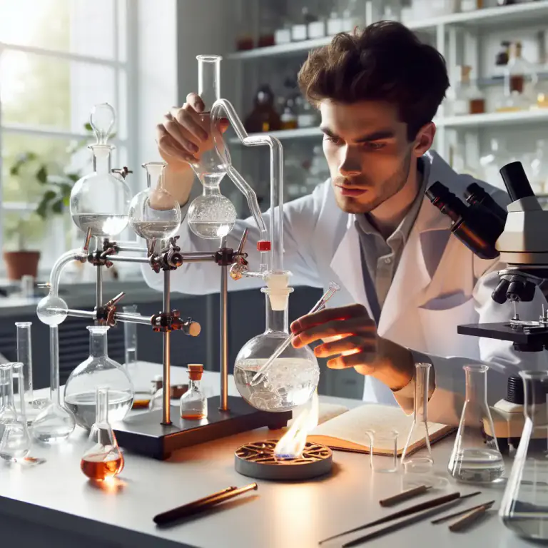 Visual representation of "distil" - To extract the essential elements of something, especially by heating it in a special piece of equipment.