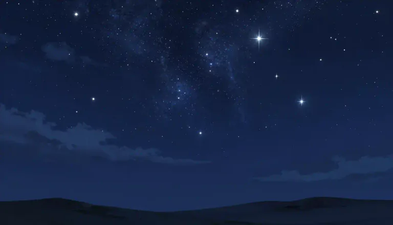 Visual representation of "starfield" - A starfield is the area of the night sky filled with stars, often used to describe a view in astronomy or space.