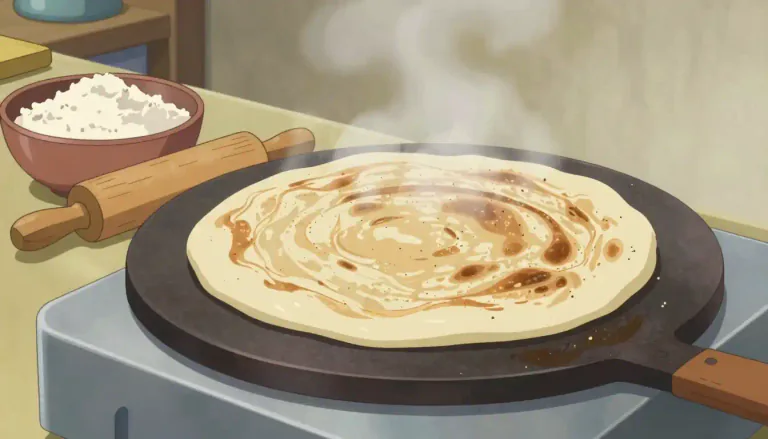 Visual representation of "chapati" - A chapati is a type of unleavened flatbread commonly made from whole-wheat flour, traditionally baked on a hot surface.