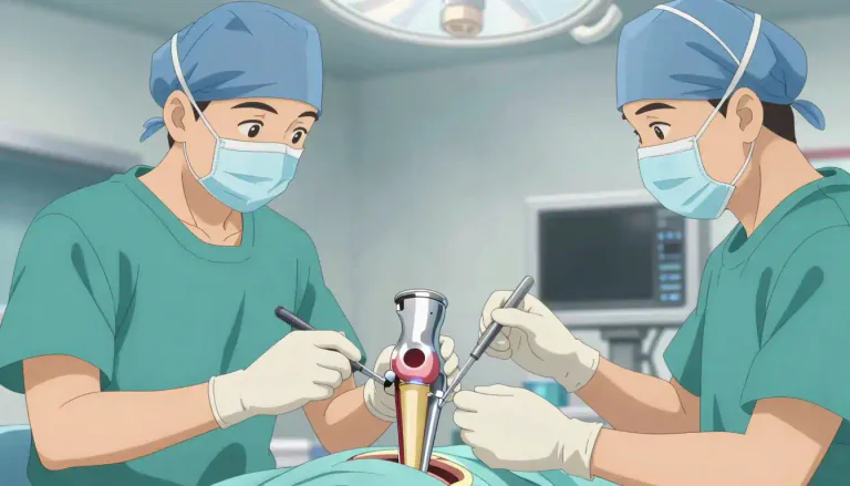 Visual representation of "arthroplasty" - A surgical procedure that involves the reconstruction or replacement of a joint.