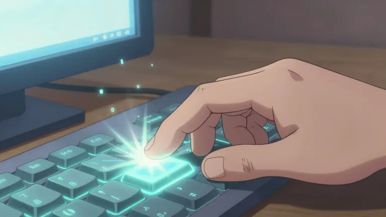 Visual representation of "keystroke" - A keystroke is the act of pressing a key on a keyboard, which records a character, number, or function in a computer system.