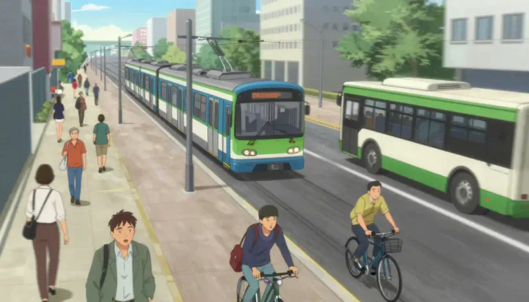 Visual representation of "transit" - The act of moving from one place to another