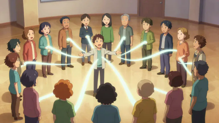 Visual representation of "unify" - To bring separate parts or groups together as one.