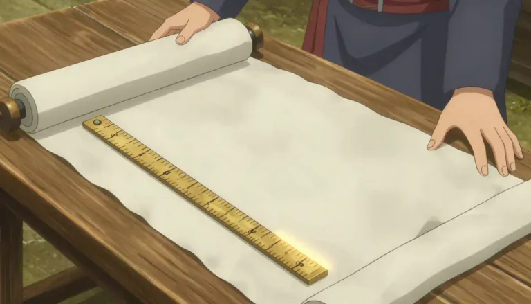 Visual representation of "ell" - An old unit of length, approximately equivalent to 1.1 meters.