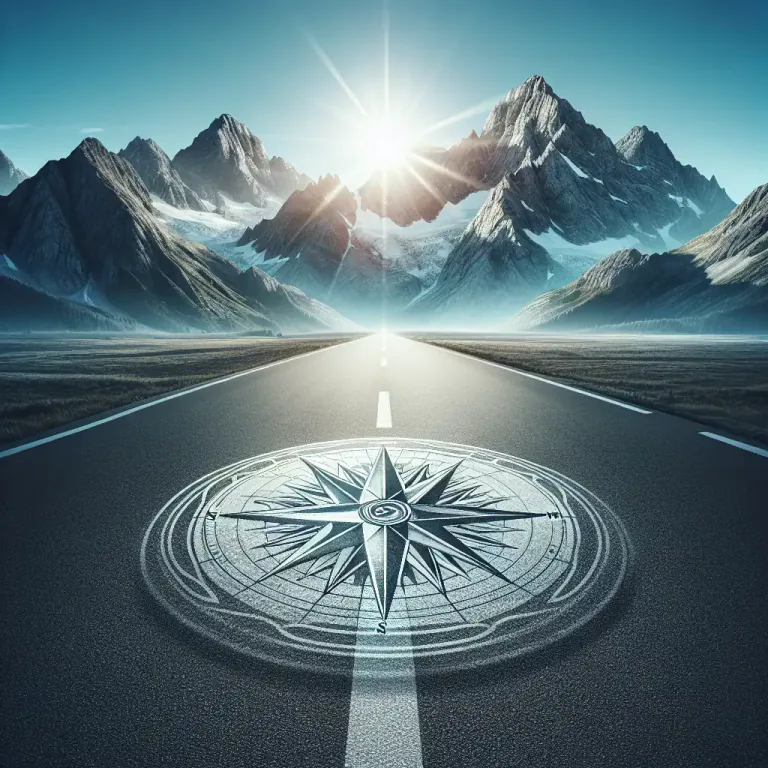 Visual representation of "northward" - the direction that leads towards north