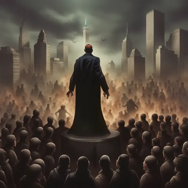 Visual representation of "oppressive" - Using power in a cruel or unfair way.