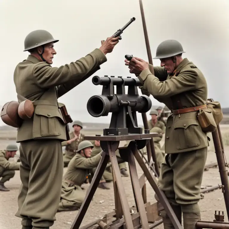 Visual representation of "mortar" - A short gun for firing shells high into the air at a short range as a signal or weapon in war.