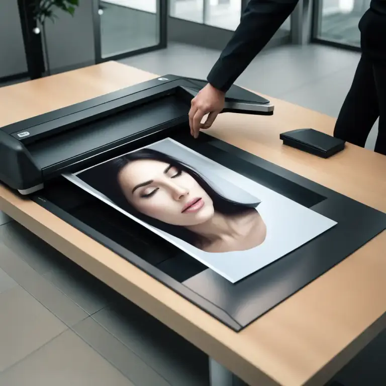 Visual representation of "flatbed" - A type of scanner where the document is placed on a glass window for scanning.