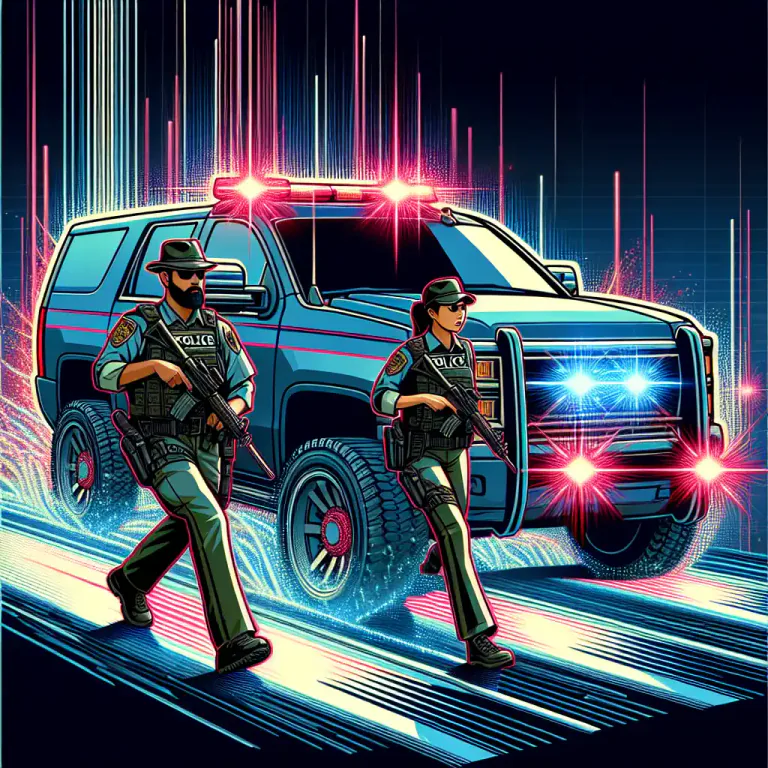 Visual representation of "law" - The police or people who enforce the law