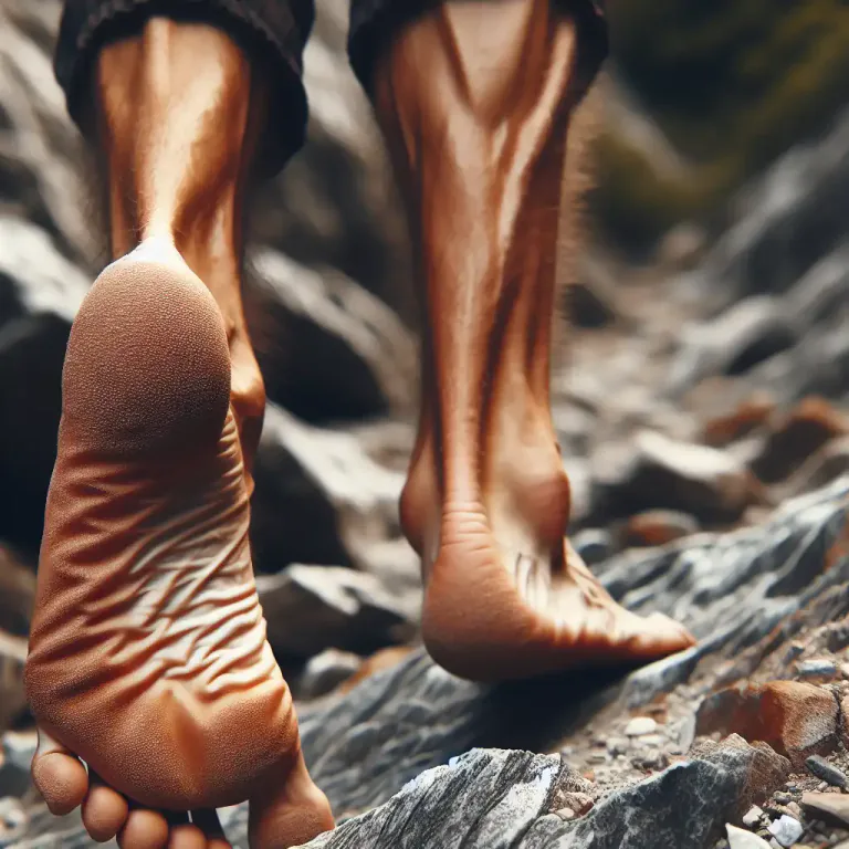 Visual representation of "callus" - To form a thick and hard area on the skin due to repeated pressure or friction.