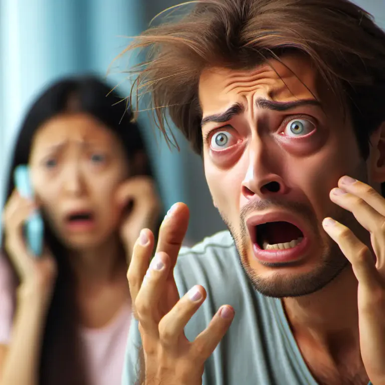 Visual representation of "manically" - In a way that might suggest someone has a mental illness